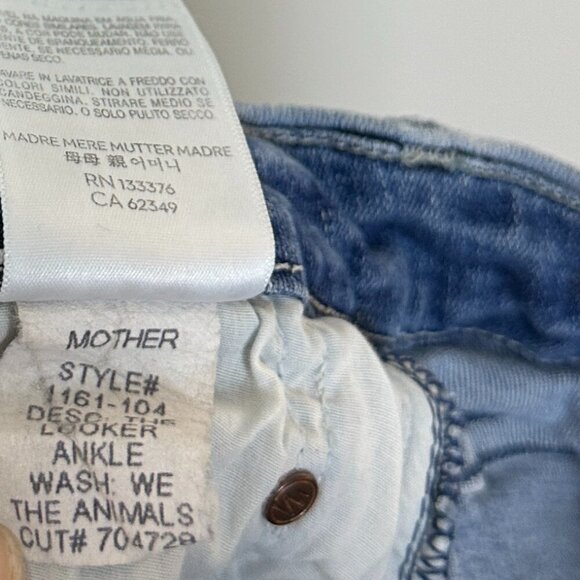 MOTHER The Looker Ankle Jeans in Wash We The Animals Size US 27 - Picture 12 of 14